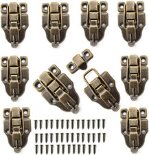 10PCS Metal Duckbilled Box Hasp Lock Toggle Latch Catch for Wooden Case Boxes To