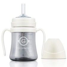 Spill Proof Magic Sippy Cup with Straw  Handle 6 oz BPA Free White