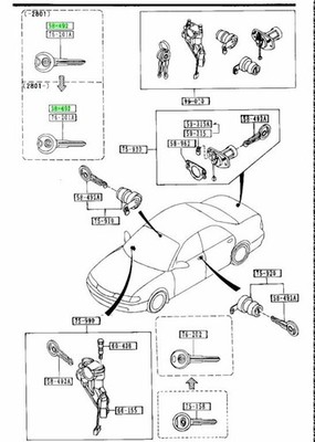OEM MAZDA PRIMARY KEY RX-7 FD3S H380-58-492A