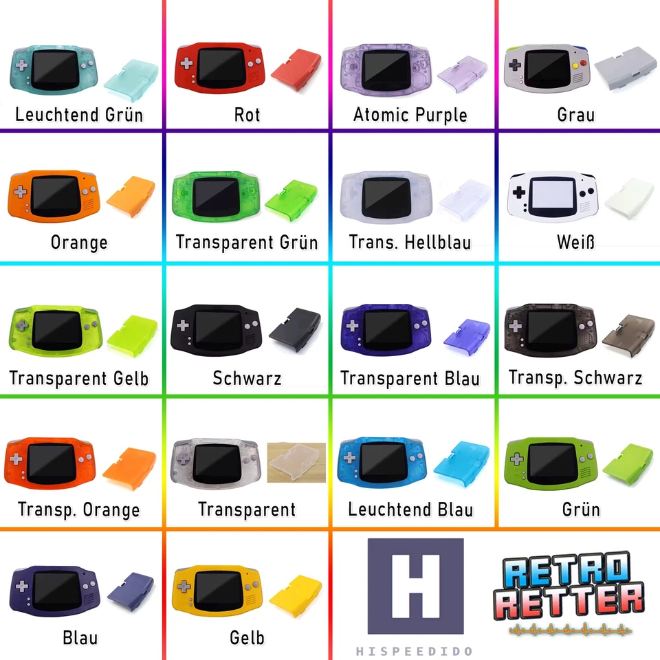 HISPEEDIDO GBA IPS Display Set V5 + Gehäuse Drop In Laminated Gameboy Advance - Bild 3 von 4