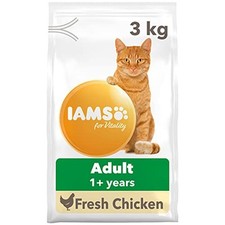 IAMS Complete Dry Cat Food for Adult 1+ Cats with Chicken 3 kg 5.37 per kilo