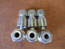 6 Pack Gates Hydraulic Hose Fittings 12G-12FFORX Female Flat Face ORB Straight