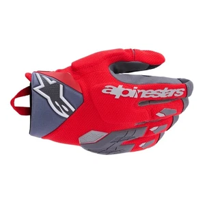 Alpinestars Durack Motorcycle Gloves Bright Red Mid Grey