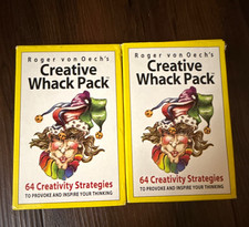 Roger von Oech Creative Whack Pack Card Deck Lot of 2 - 64 Creativity Strategies