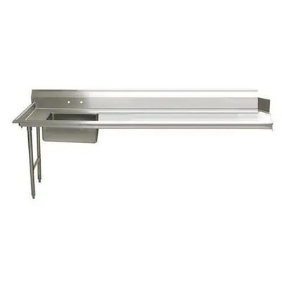 Advance Tabco 48'' Soiled Dishtable Stainless 16 Gauge w/ Stainless Legs
