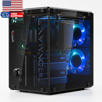 Pironman 5-MAX Dual NVMe M 2 SSD PCIe PC Case for Raspberry Pi 5 NAS RAID 0/1