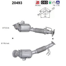 Katalysator AS 20493 für FORD FOCUS 4 HN Turnier HP HM EcoBoost mHEV Active