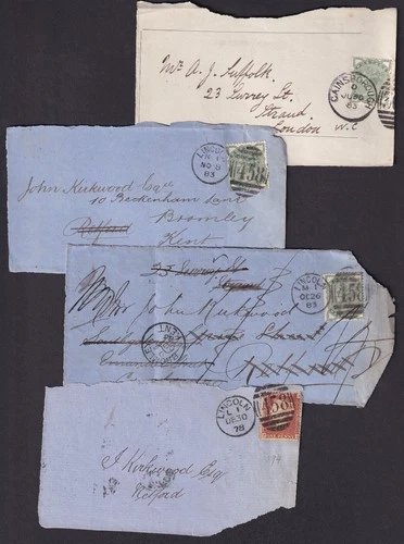 GB QV - Lincoln & Gainsborough - Lincolnshire - 4 Fronts - Duplex - NEW CODE