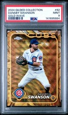 2024 Topps Chrome Gilded Collection Dansby Swanson Gold Wave /75 #82 PSA 9 MINT