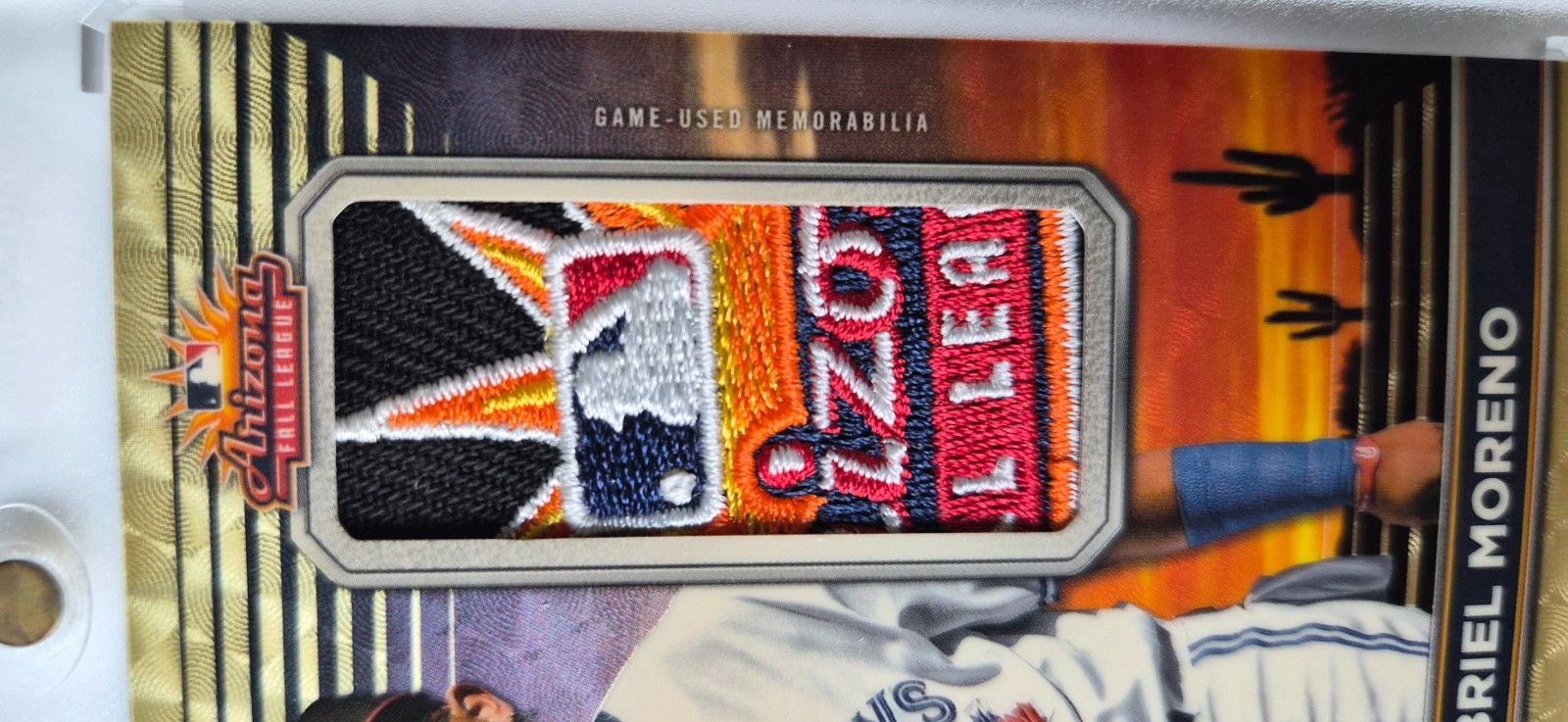 1/1 2022 Bowman Chrome SUPERFRACTOR Gabriel Moreno GU '21 AFL LOGOMAN PATCH + RC view 4