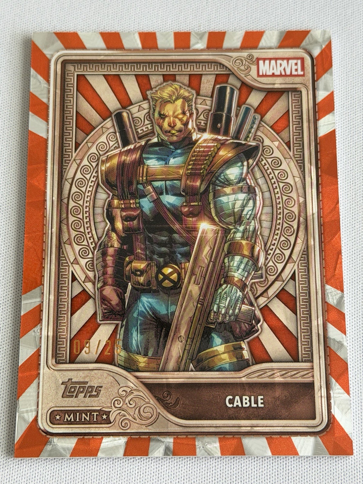 2026 Topps Marvel Mint Cable CC #38– Orange Diamante Foil /25  X-Men