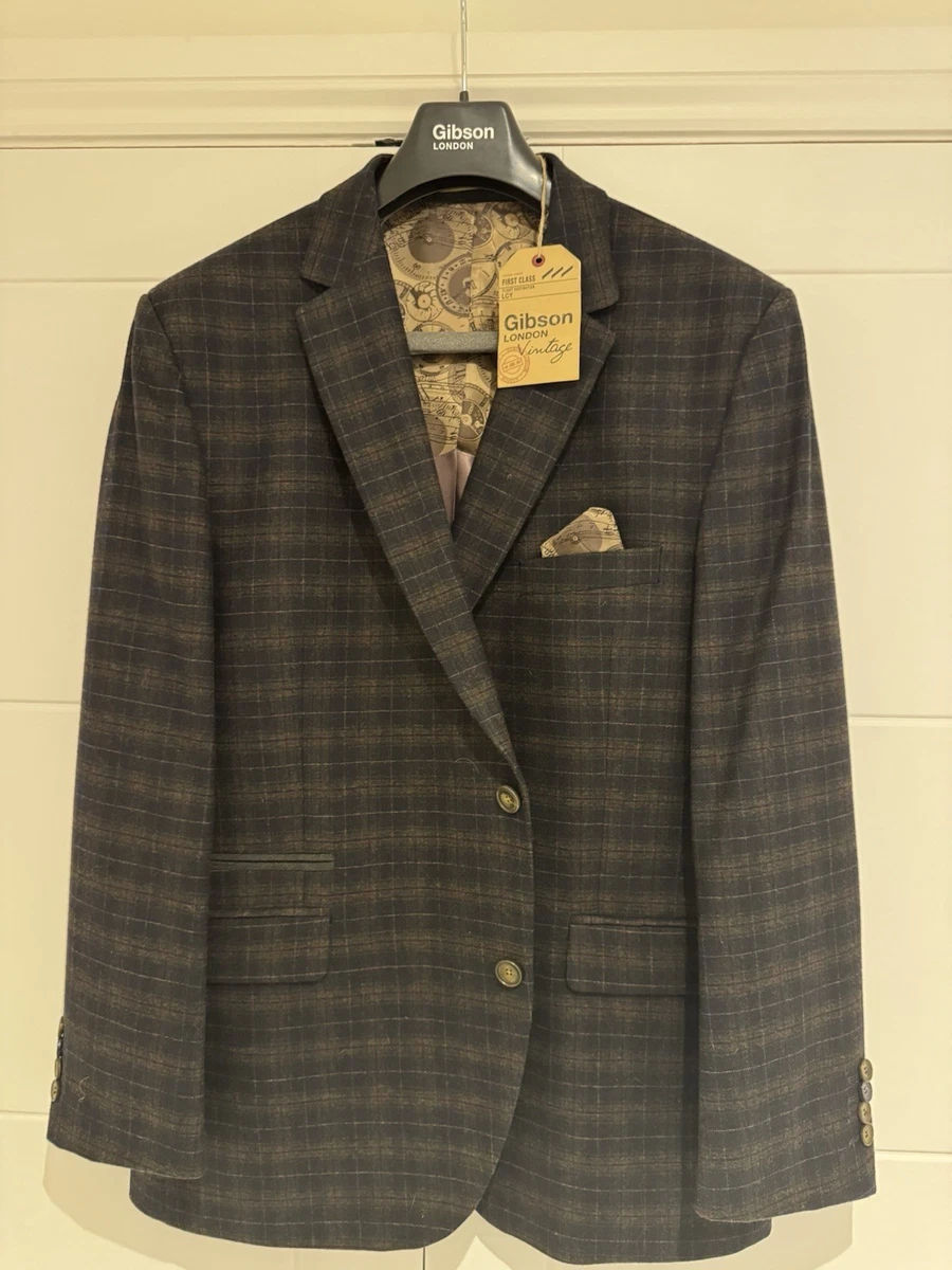 Blazer Homme Smart Gibson London - Taille 42 - Bleu Marine - Coton - Occasion Très Bon état