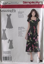 SIMPLICITY 1537 MISSES 10-18 DRESS 3 Lengths Amazing Fit Sewing Pattern UNCUT