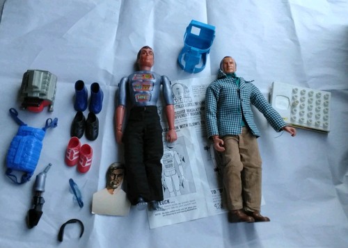 VINTAGE LOT 1975 MASKATRON AND 6 MILLION DOLLAR MAN ACTION FIGURES &ACCESSORIES