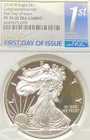 2018 W $1 AMERICAN SILVER EAGLE 1st DAY ISSUE CONGRATS NGC PF 70 ULTRA CAMEO