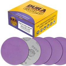 1000 Grit 6" Purple Ceramic Sanding Discs, Box of 50 - Hook & Loop Sandpaper