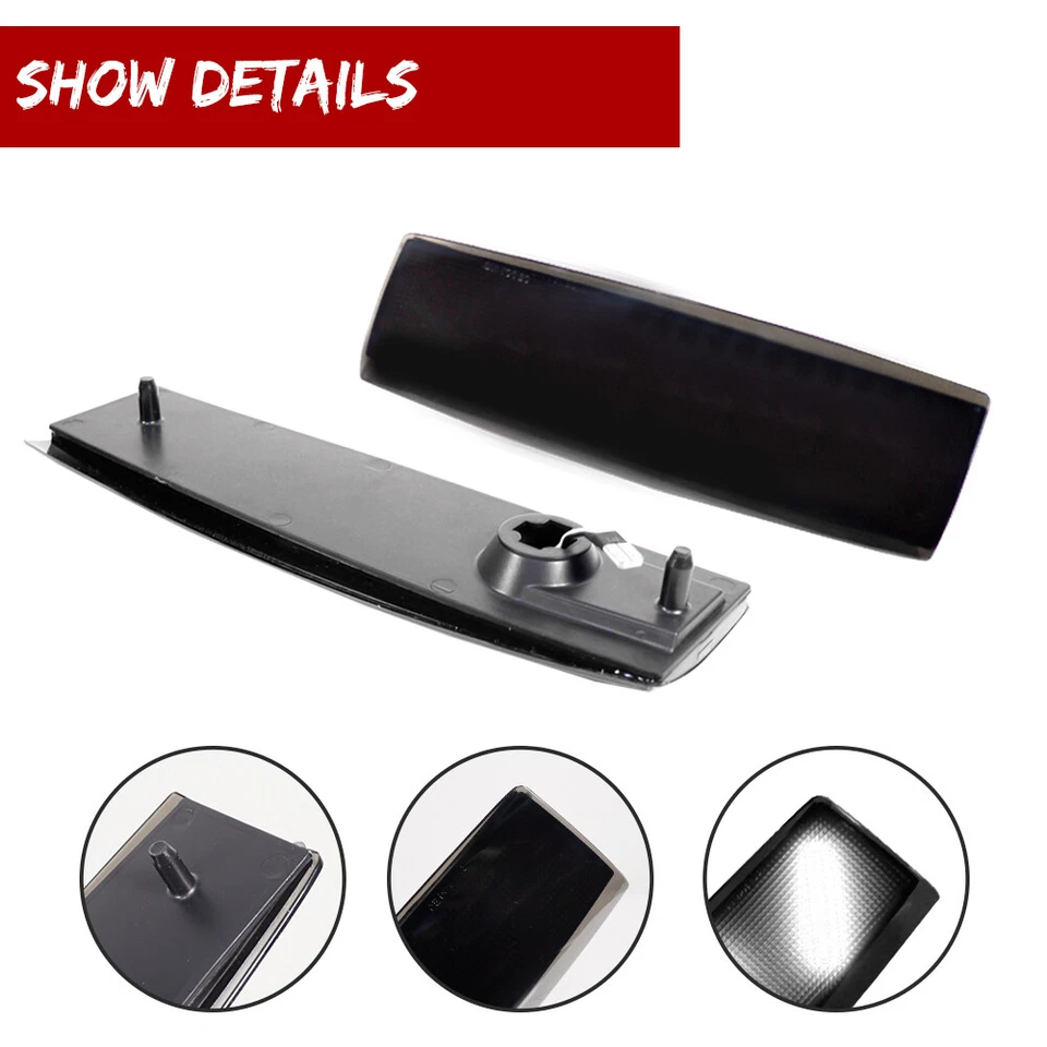 Luces de esquina marcadoras laterales delanteras blancas para lente de humo para 88-93 GMC K1500 K2500 K3500 Foto 3 de 4