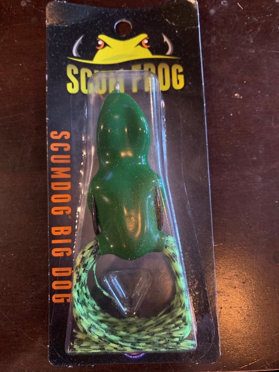 SCUMDOG BIG DOG fishing bait/lure Scum Frog - green or yellow