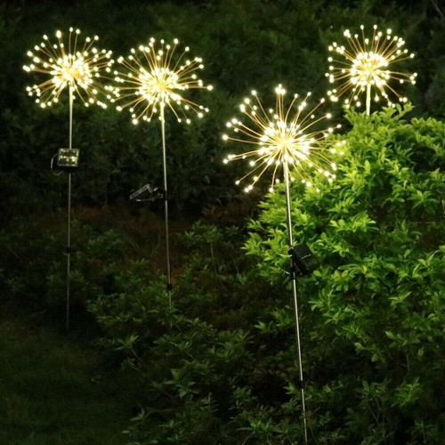 120 LED Solarbetriebenes Blumenlicht Feuerwerk Lampe Gartenschnur Pflanzenweg Licht - Bild 3 von 4