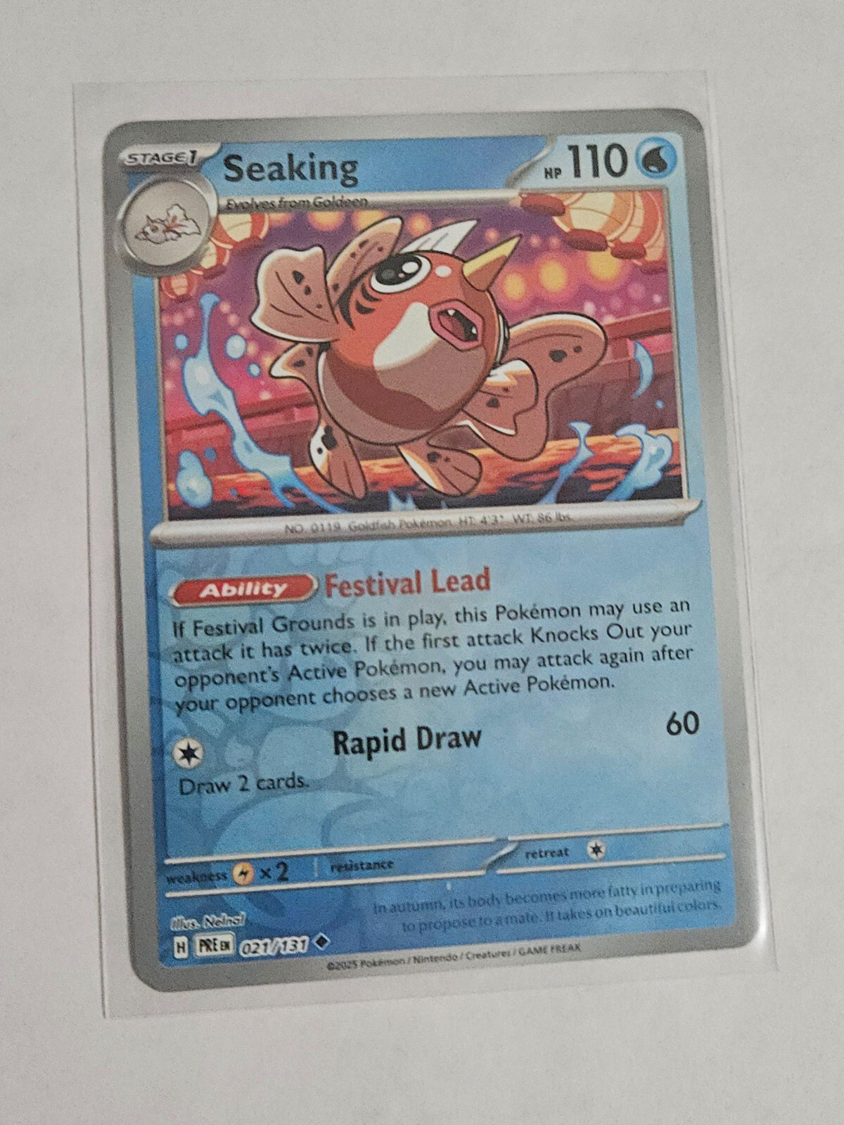 💥Pokemon - Seaking - Pokeball - 021/131 - Prismatic Evolutions (NM)💥 #021