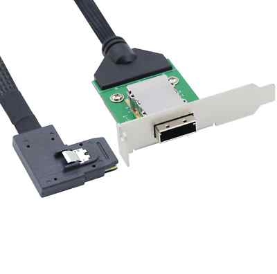 Mini SAS 8087 Left Bend to SFF-8088 Female Server Adapter Card Conversion Cable