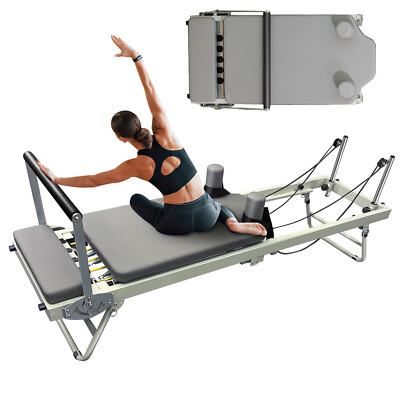 Pilates Reformer Machine Equipment with Springs & Cords for Home Workout