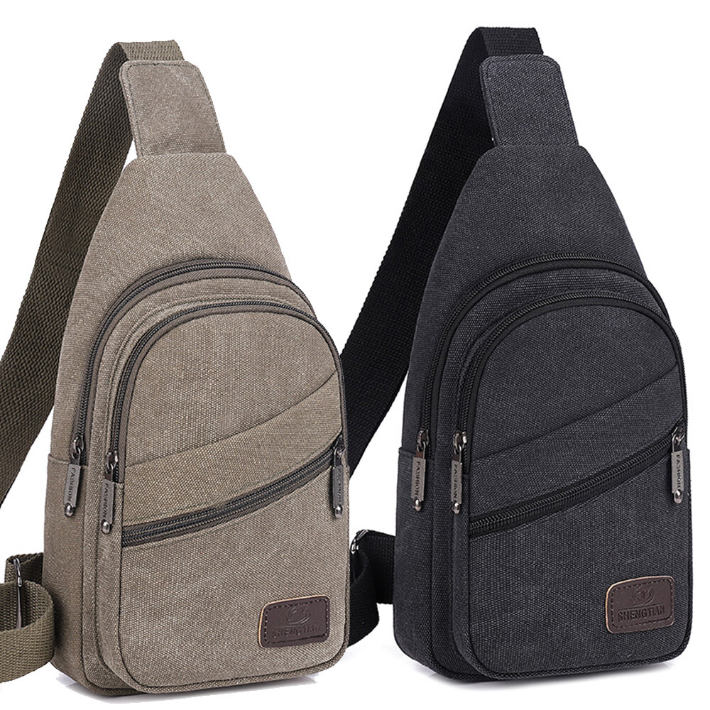 Men Crossbody Sling Bag Small Bag Travel Hiking Chest Bag Daypack