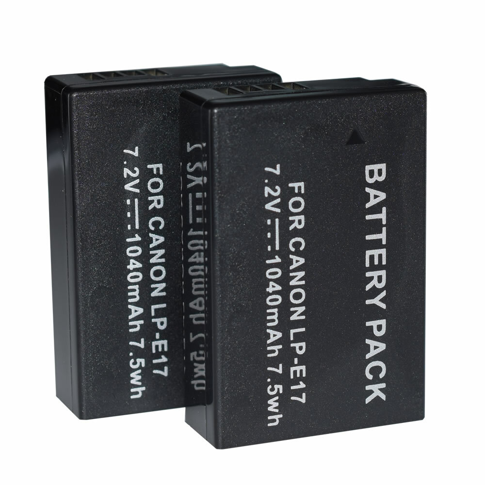 2X LP-E17 Battery for Canon EOS 200D/250D Rebel SL3 Kiss X10 &LCD DUAL Charger
