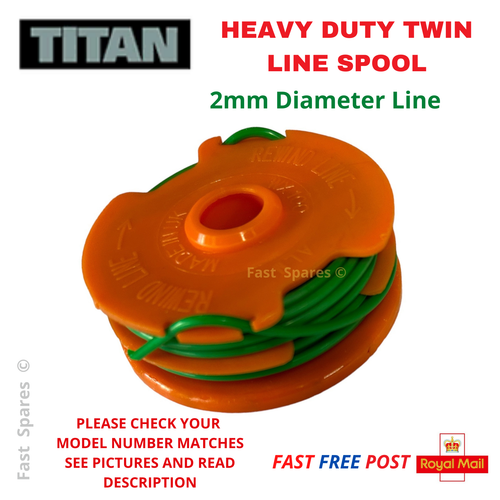 Titan TTB820GGT (629PT) Grass Trimmer EXTRA HEAVT DUTY Spool & Line