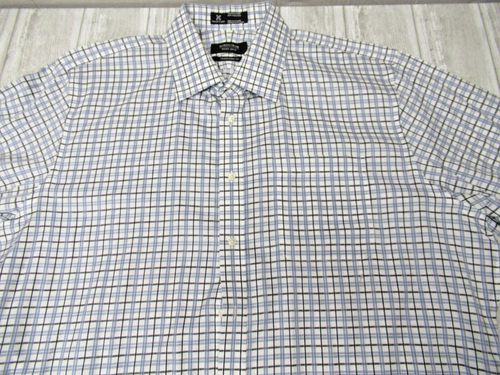 John W. Nordstrom Shirt Men's 17-36 Plaid Wrinkle Free Traditional Fit Cotton - Picture 6 of 9