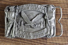 1982 Siskiyou 2nd Amendment The Right to Bear Arms Right To Be Free Belt Buckle
