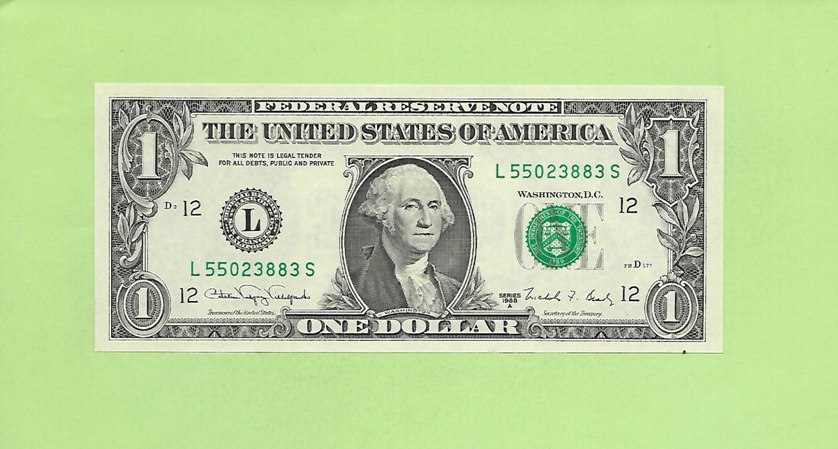 non・no 1988年 No.1 1988A ..UNCIRC $1 L 5502 3883 S . 1988A $1 L-S NICE NOTE