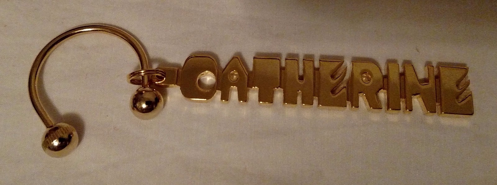 CATHERINE KEY RING Brass Color Cute Keyring Car House Keys Gift Ideas Birthday image 4