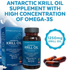 KRILL OIL Premium Antarctic 1250mg EPA DHA Astaxanthin 60 ...