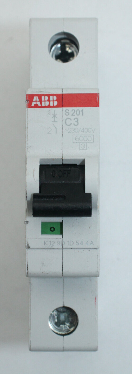 ABB S201C3 Single-Pole MCB C3A 6kA - New Unboxed