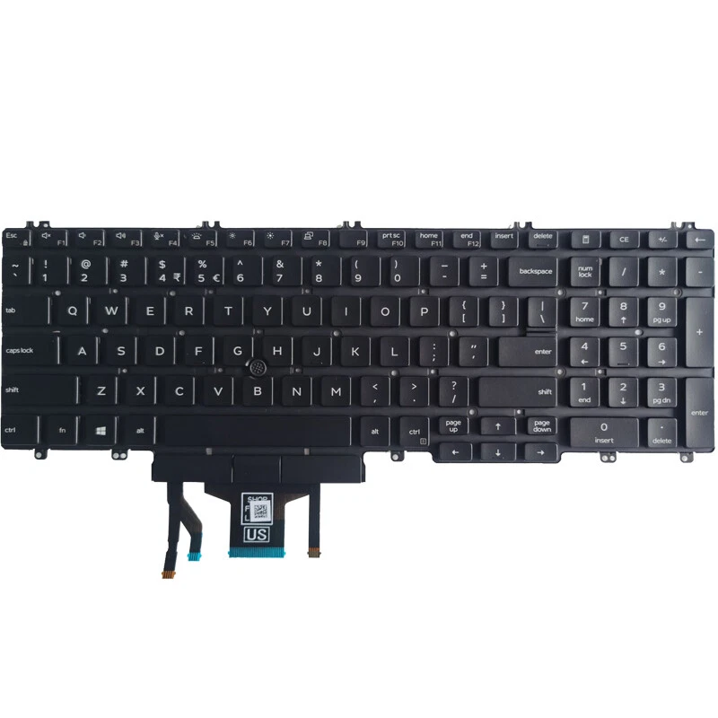 Teclado para portátil EE. UU. NUEVO PARA Dell Precision 7530 7540 7730 7740 266YW 0266YW Foto 2 de 4
