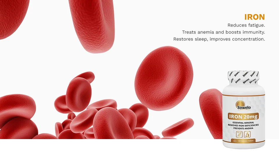 Iron Bisglycinate 20mg Tablets – Gentle Form, Energy & Iron Support – Sowelo - Image 4 of 4