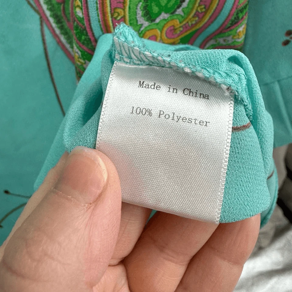 Allegra K Women’s Large Blue Patterned Floral Blouse Top Career Flowy Office - Image 3 of 4