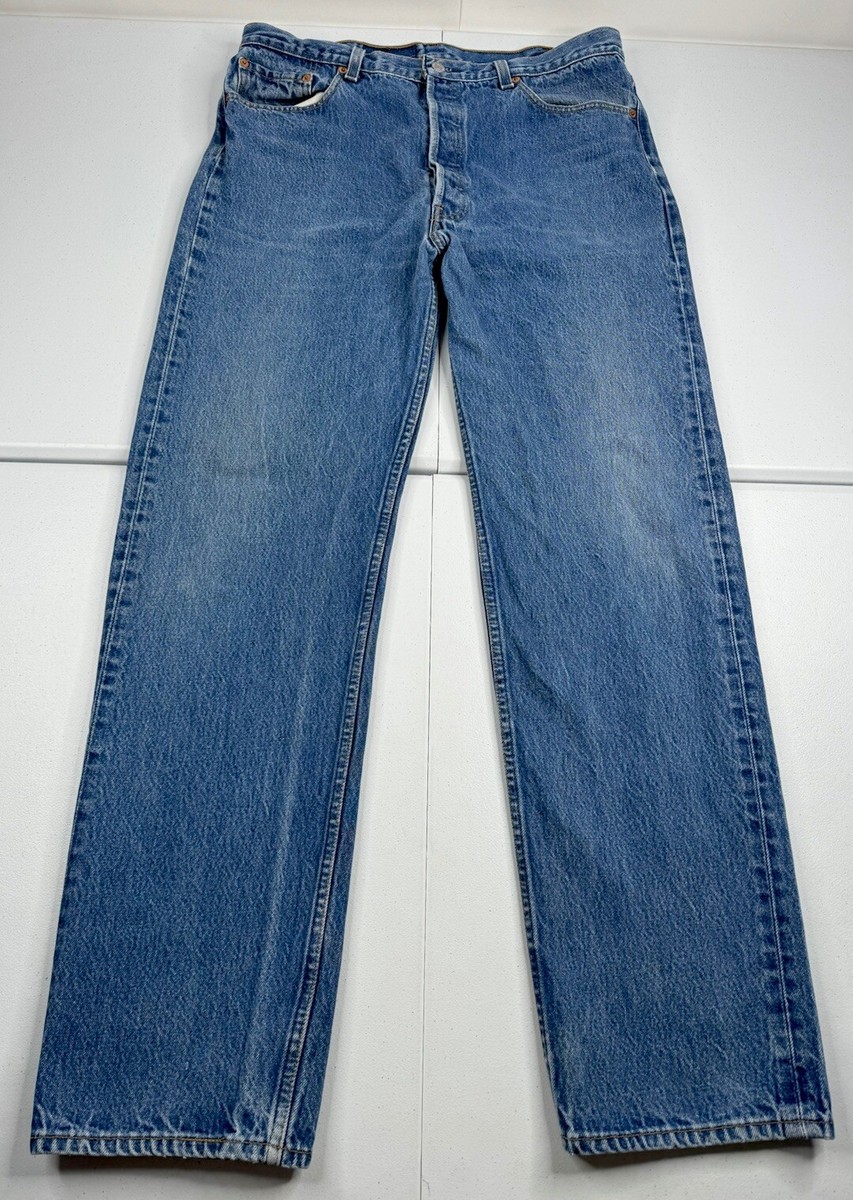 Vtg Levis 501xx Blue Jeans Made USA 90s 1994 Batwing Mens Vtg Levis 501xx Blue Jeans Made USA 90s 1994 Batwing Mens