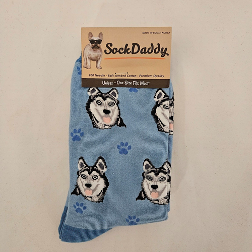 Siberian Husky Dog Breed Socks Unisex Sock Daddy by E&S Pets