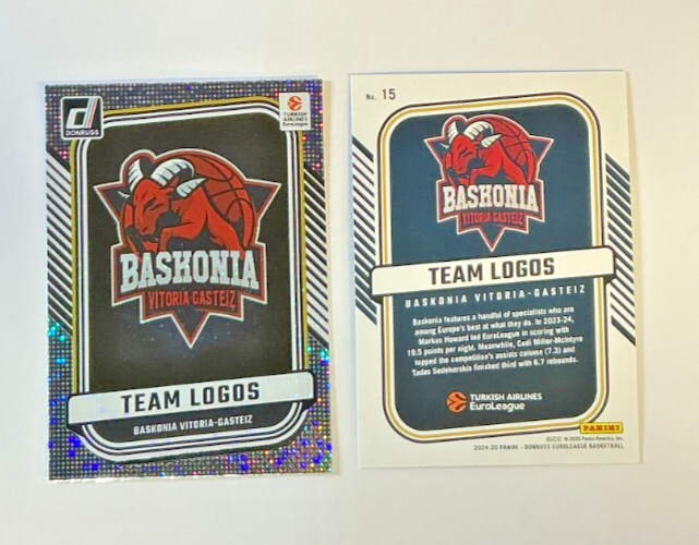 2024-25 Donruss Euroleague BASKONIA Vitoria-Gasteiz #15 Basketball Team Logo Card