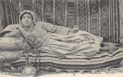 Algeria - Checked Moorish smoking hookah - Hookah - Ed. Neurdein ND Phot.