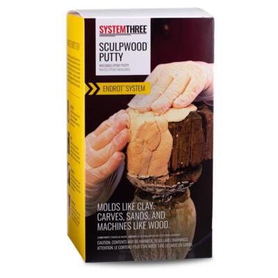 Brown 0.5 Gallon SculpWood Putty Premium Epoxy Non Shrinking Rot Repair Compound