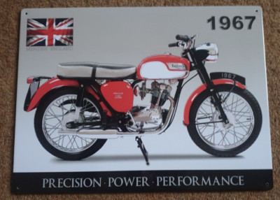 1967 Triumph Motorrad ''Precision Power Performance'' Blechschild (40x30cm) Zitat