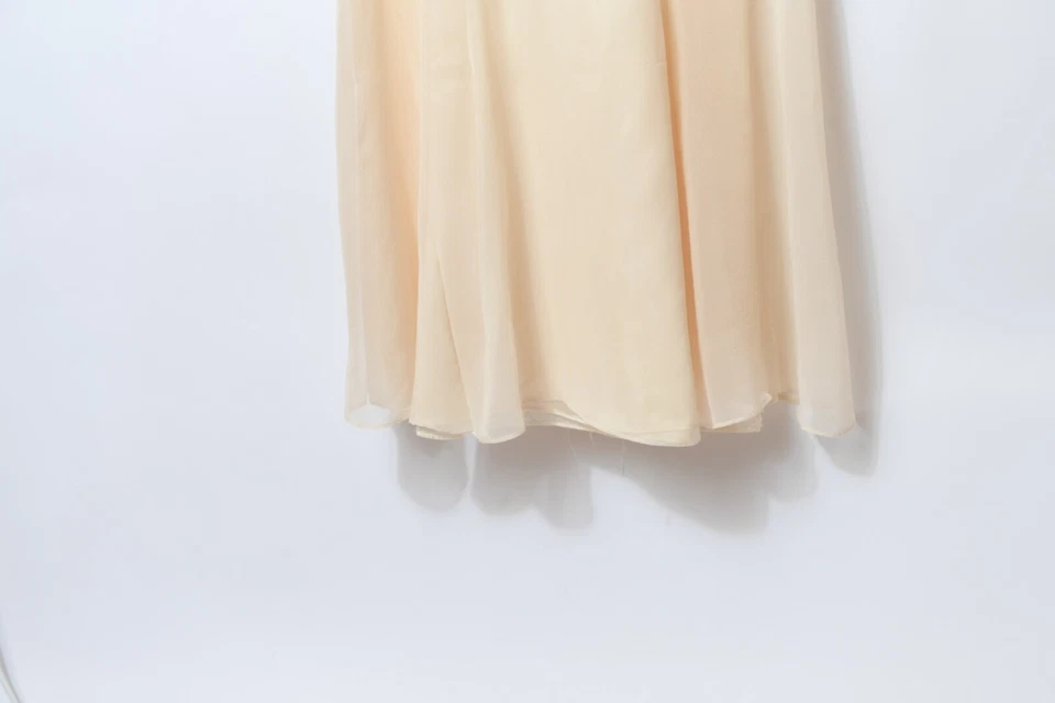 Vestido de novia Watters marfil largo sin mangas seda talla 10 LEER Foto 4 de 4