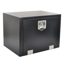 Steel 24"X18"X18" Black Underbody Truck Toolbox Trailer Pickup Storage Tool Box