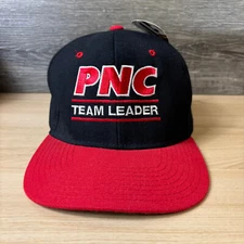 Vintage PNC Hat Cap Fitted One Size Flexfit Black Red NWT