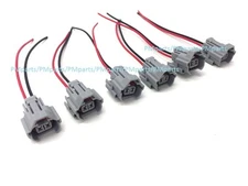 Set of 6 Denso Fuel Injector Connectors Pigtails Fits Toyota Mazda Subaru & More