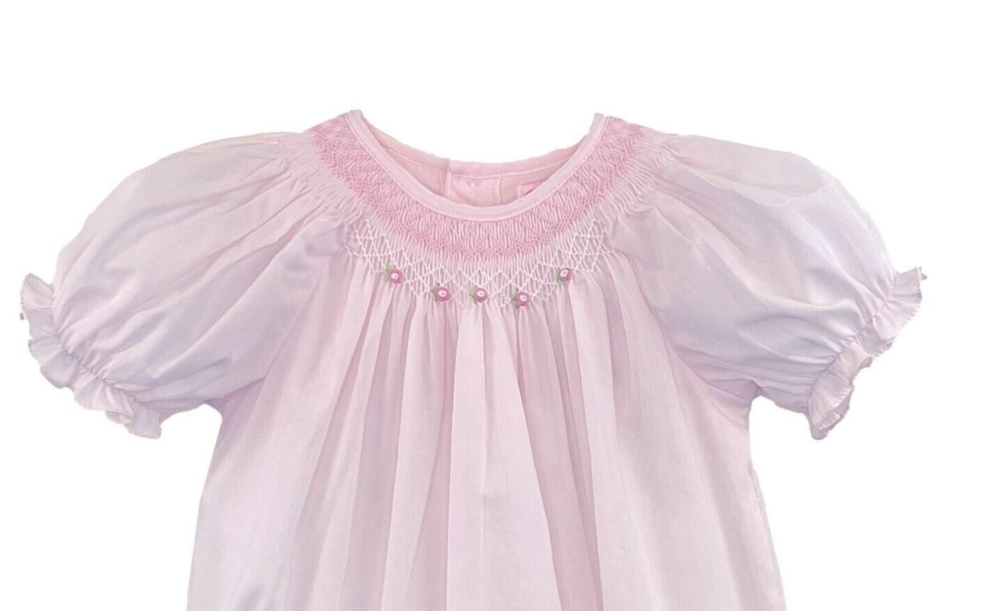 NWT Petit Ami Pink Smocked Bubble Romper 9M 9 Months Baby Girls