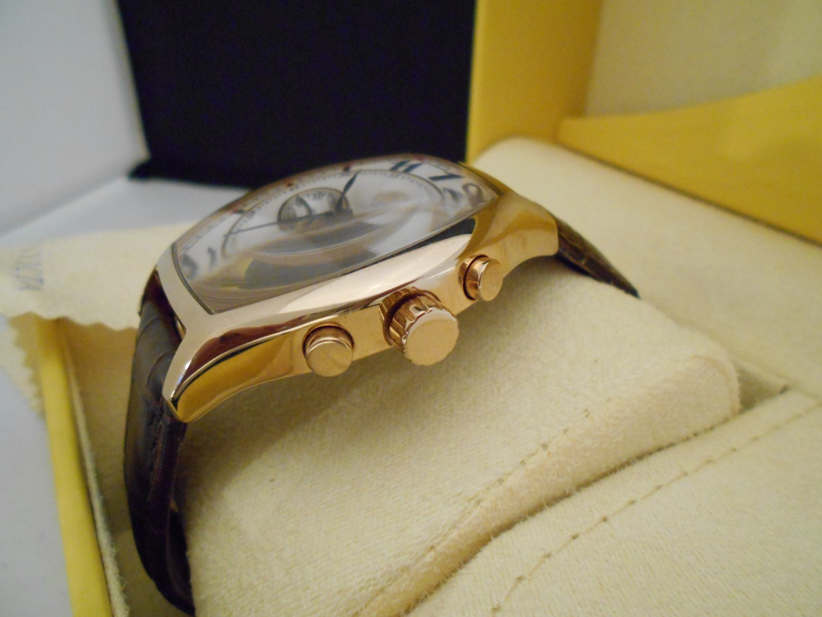 Mint Invicta Tonneau Multi Function 18K Gold SS L… - image 5